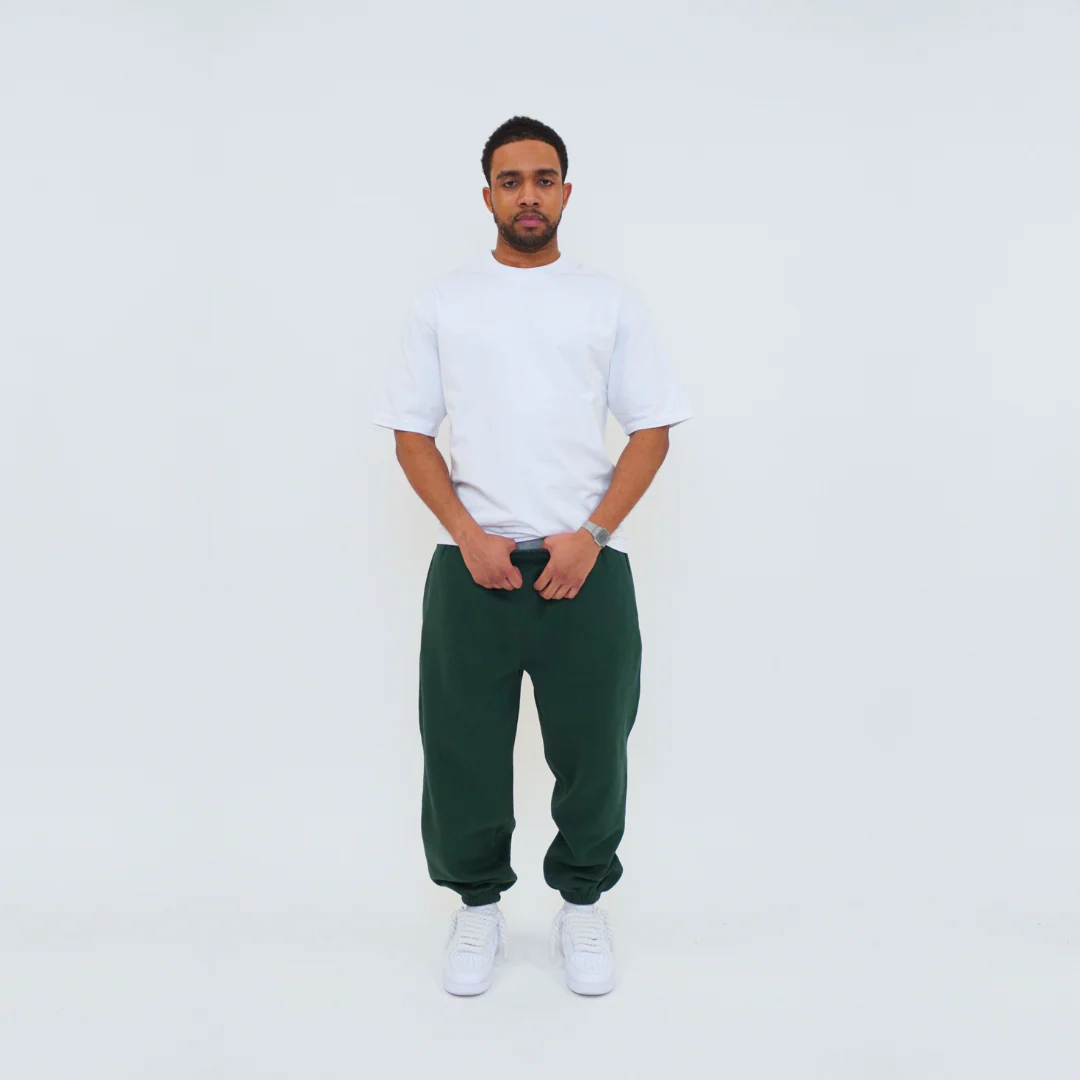 the baggy cuffed jogga' - forest green - Image 4