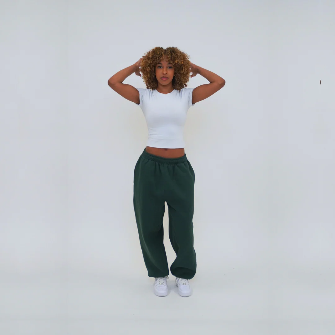 the baggy cuffed jogga' - forest green - Image 6
