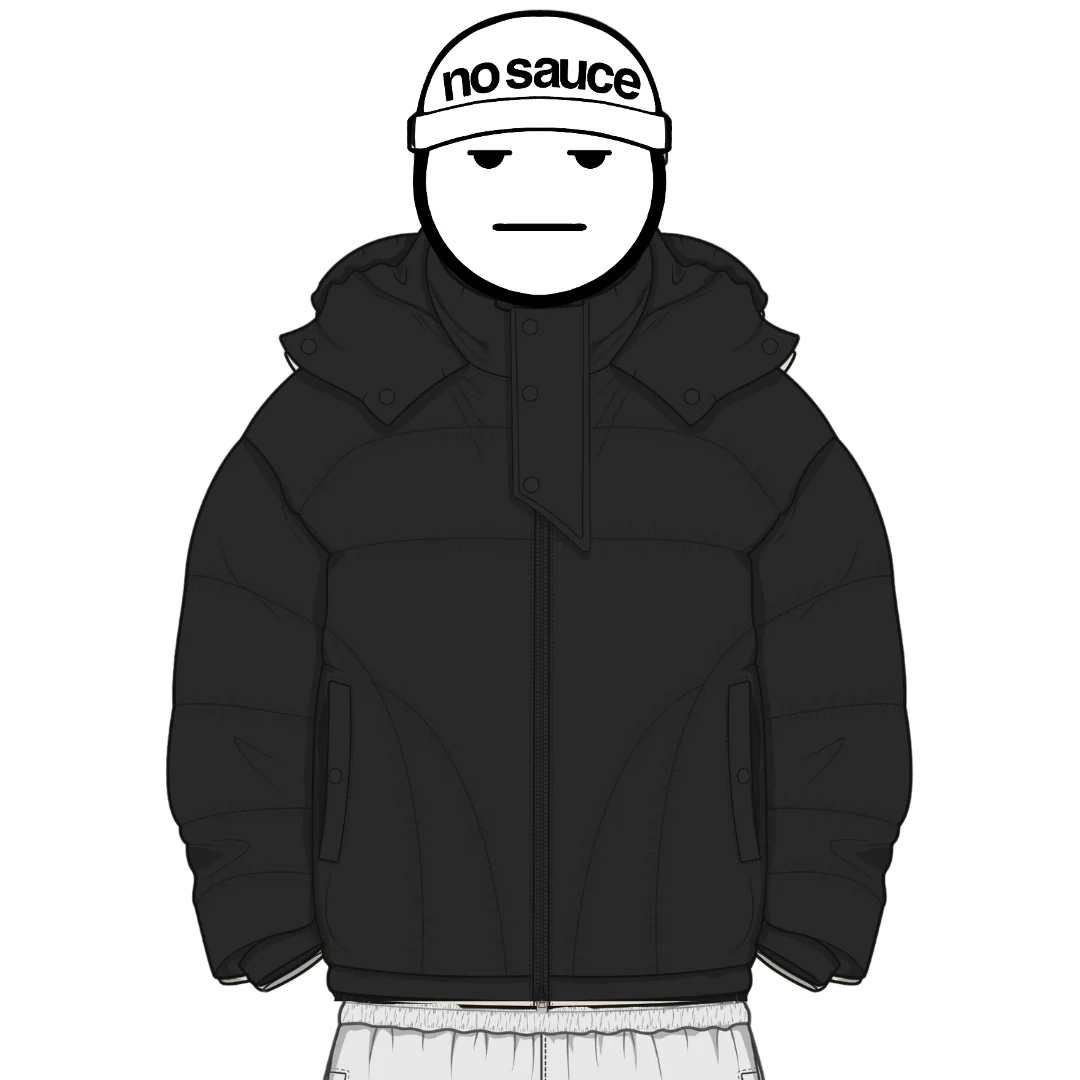 the cloud puffa’ - black