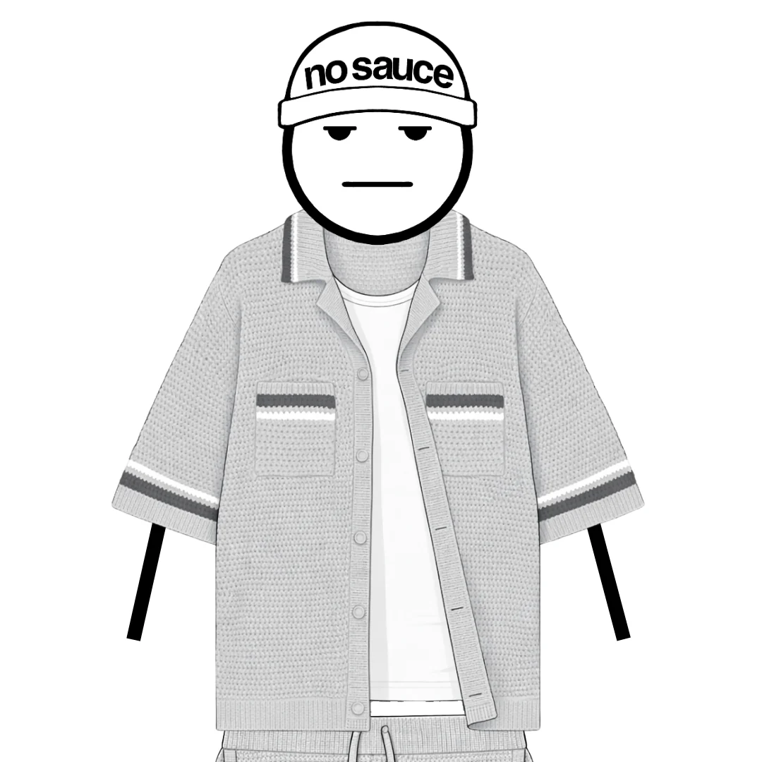 the crochet-knit striped shirt - grey
