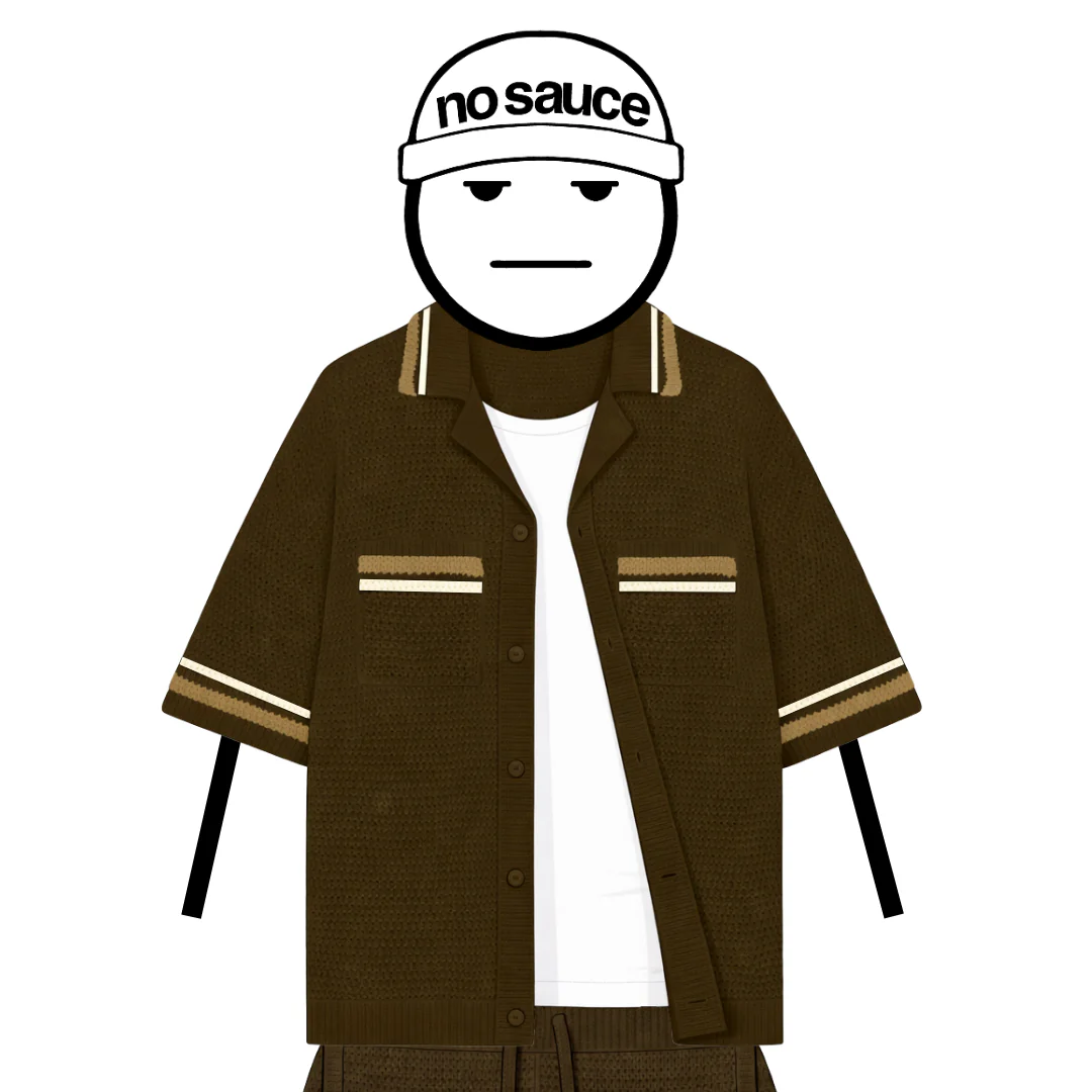 the crochet-knit striped shirt - brown