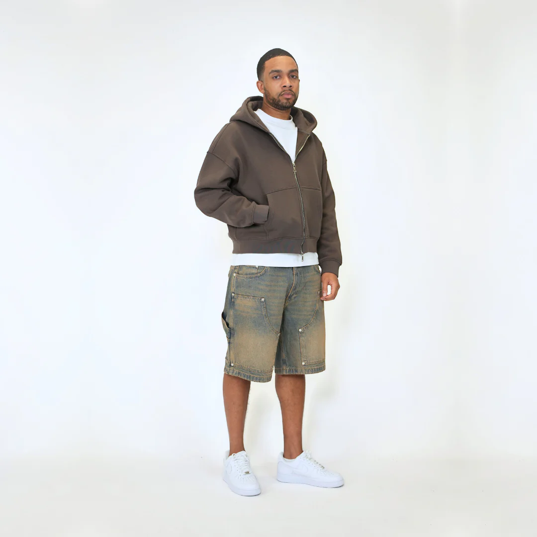 the denim carpenta' shorts - blue (mocha wash) - Image 4
