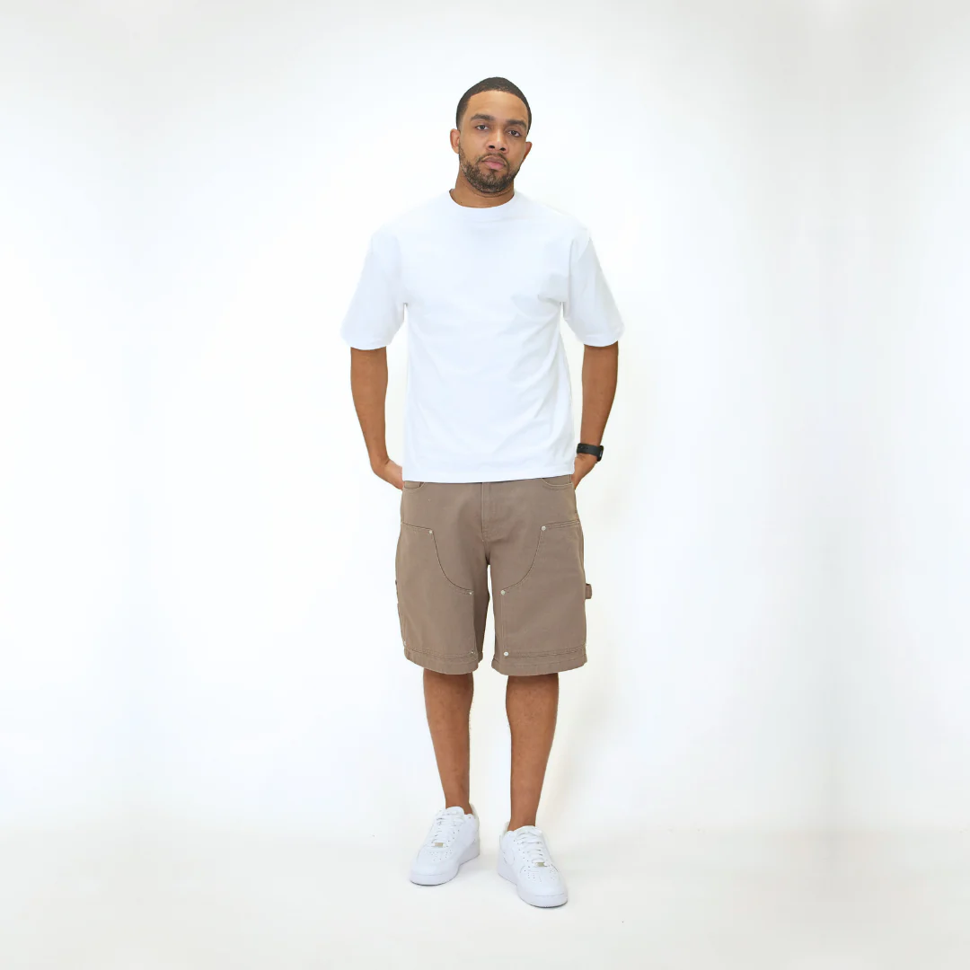 the denim carpenta' shorts - washed brown - Image 5