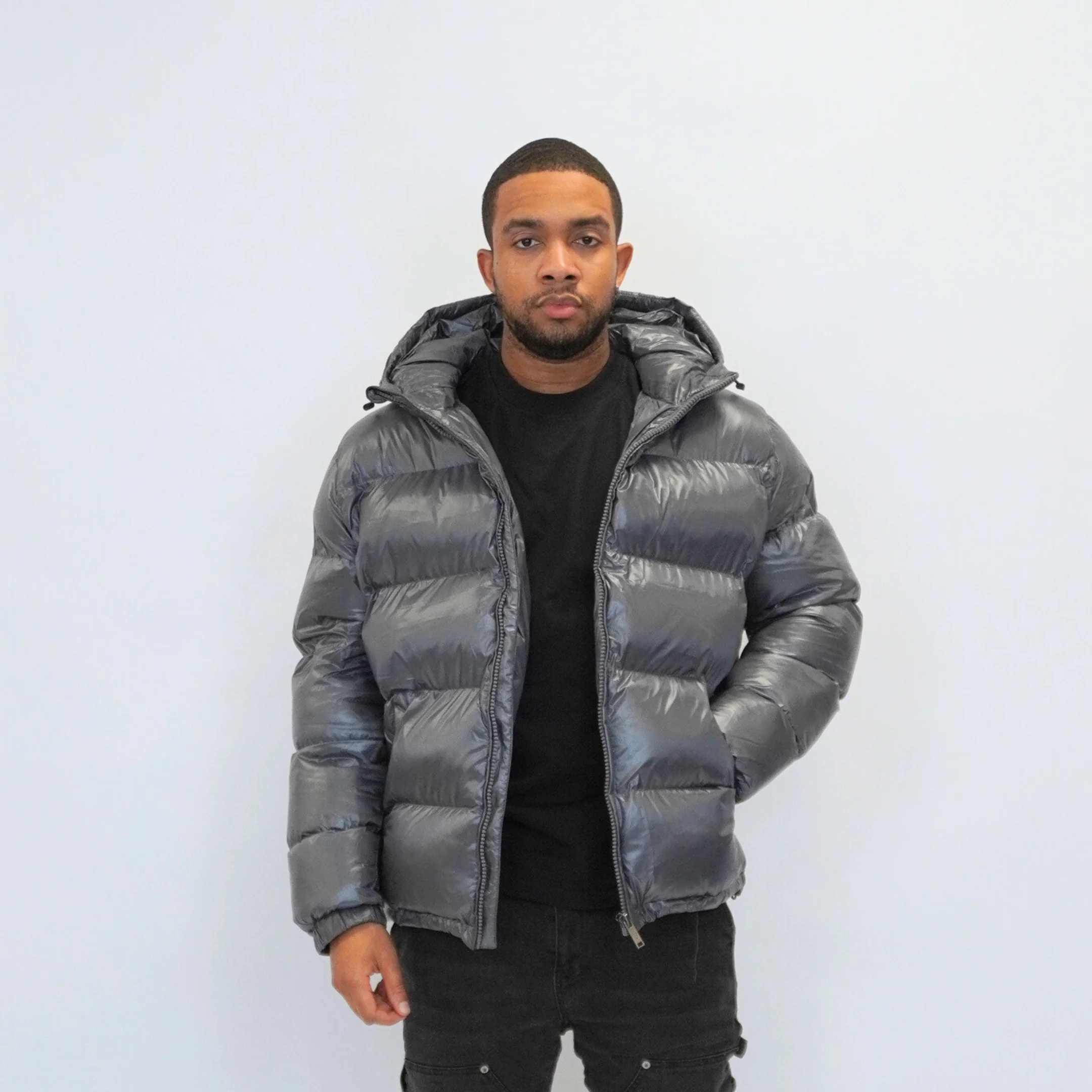 the down puffa’ - grey - Image 4