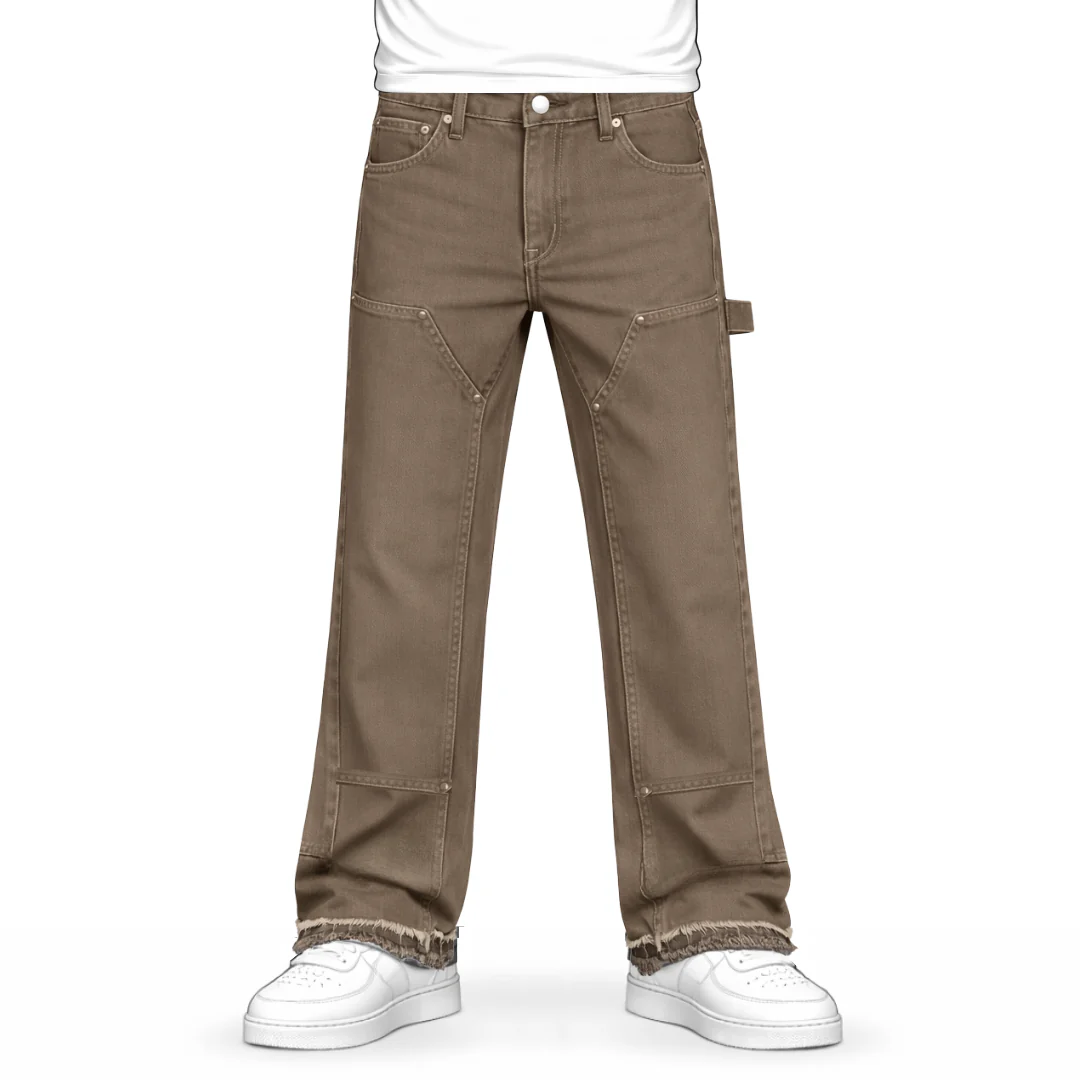 the flared carpenta' jeans - washed brown