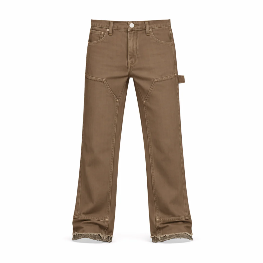 the flared carpenta' jeans - washed brown - Image 2