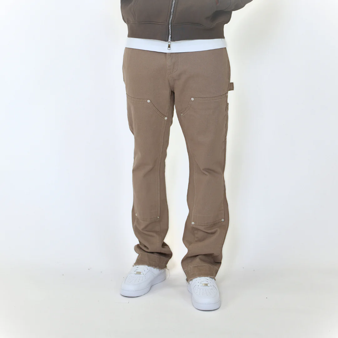 the flared carpenta' jeans - washed brown - Image 3
