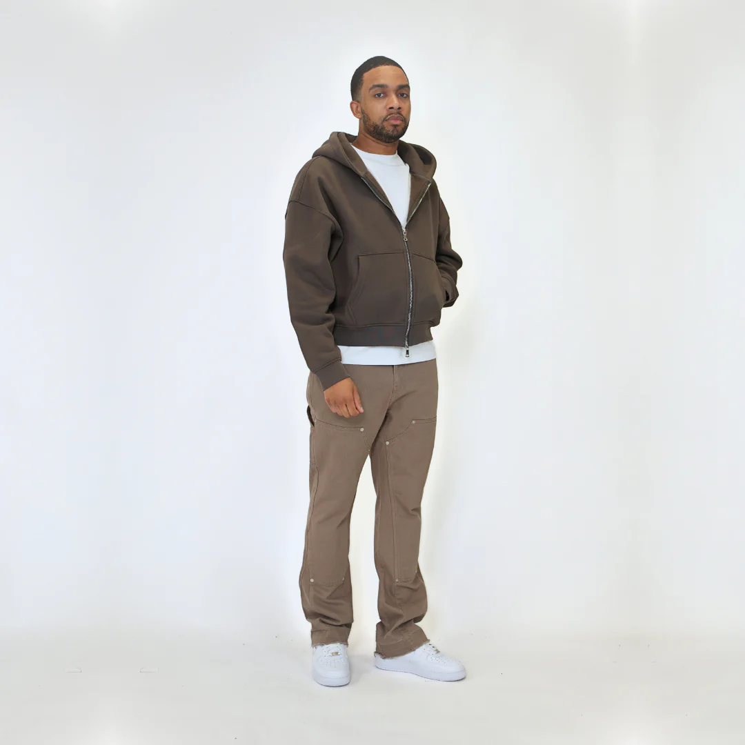 the flared carpenta' jeans - washed brown - Image 4