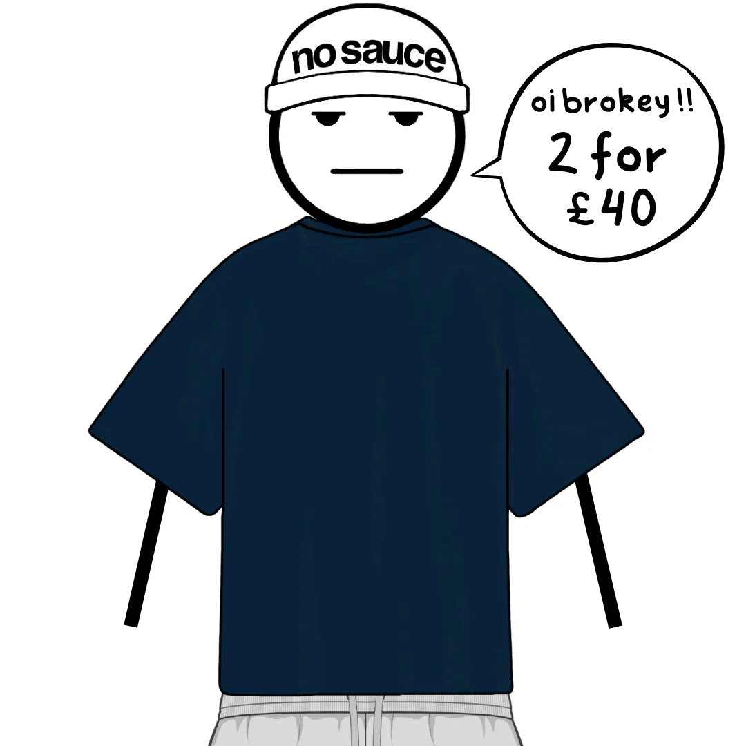 the perfect oversized tee - navy