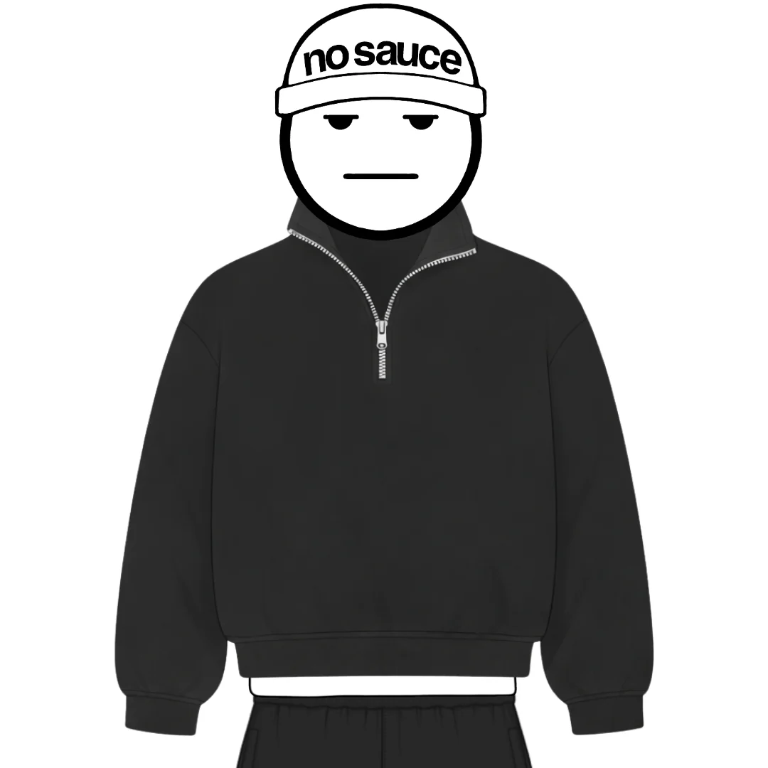 the quarter zippa' - black