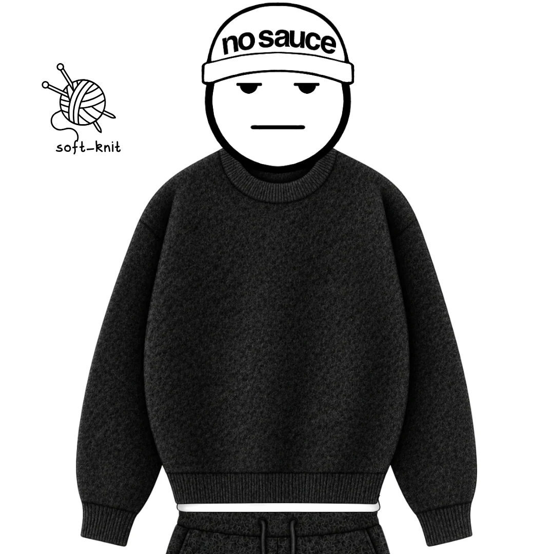 the soft-knit sweata' - black