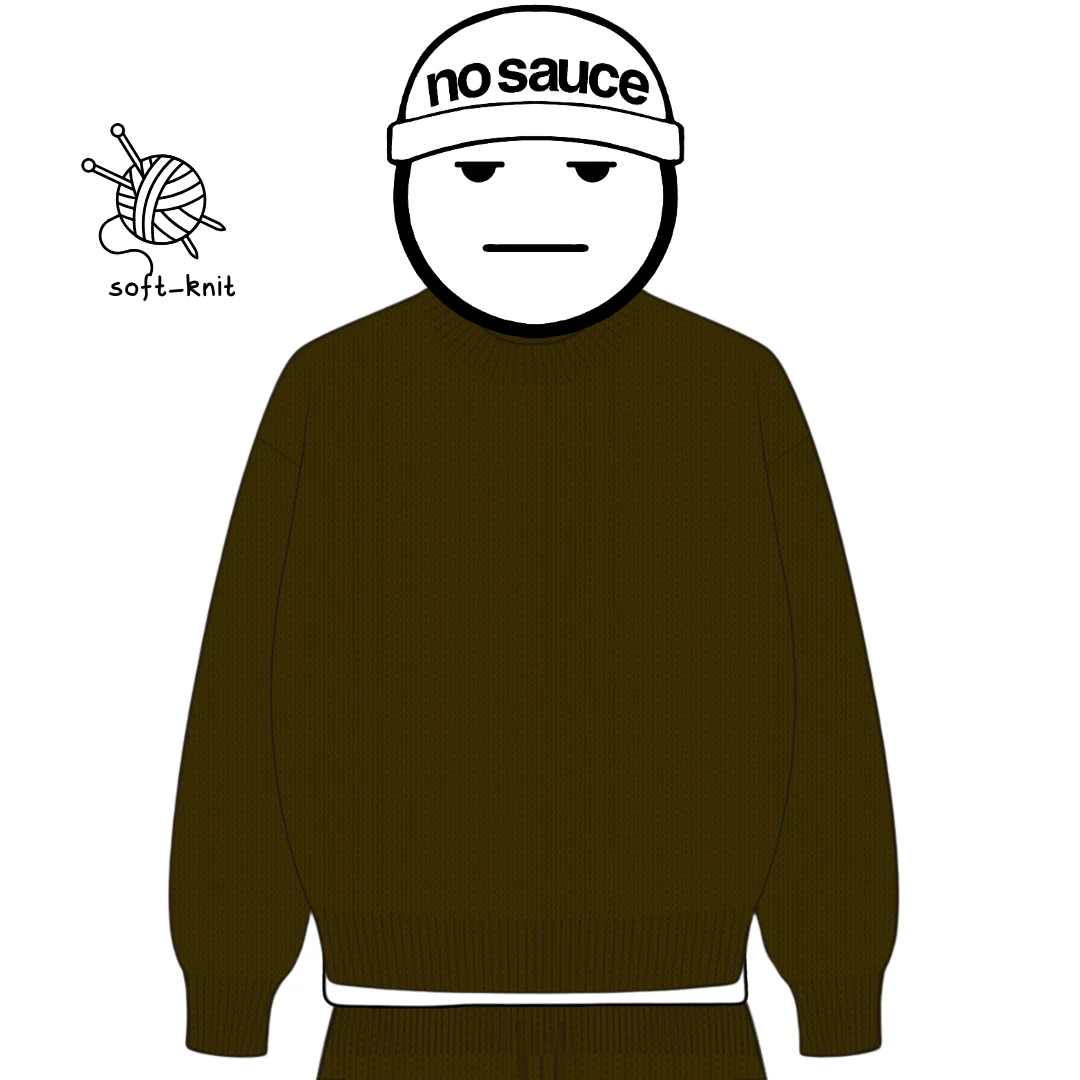 the soft-knit sweata' - brown