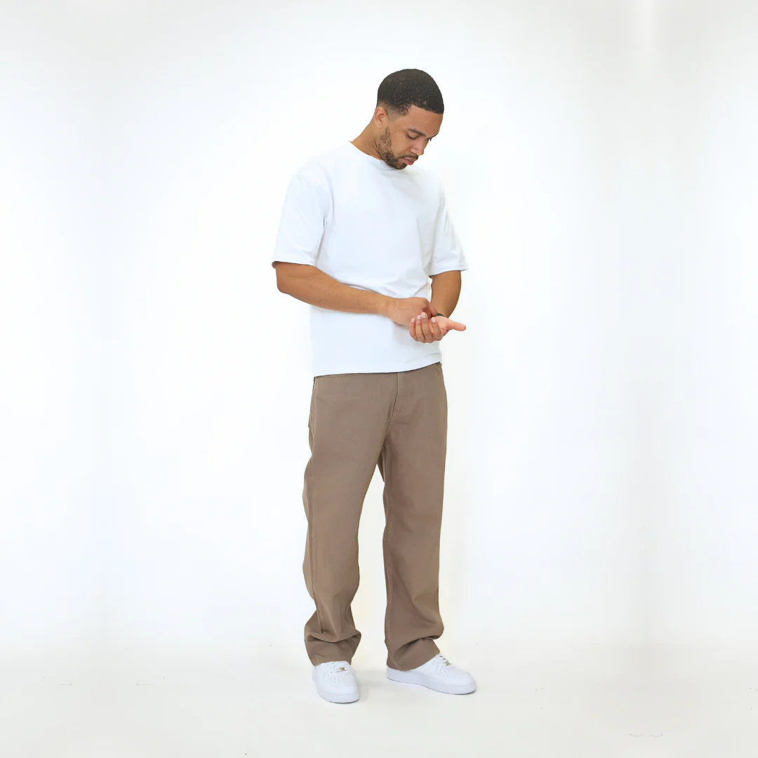 the straight leg jeans - washed brown - Image 4